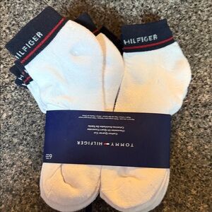 Tommy Hilfiger White and Navy Ankle Socks